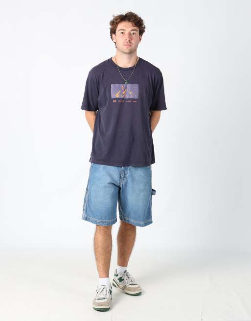 Vintage Recruit 32x71 denim carpenter baggy jorts shorts in blue, 1 of 4