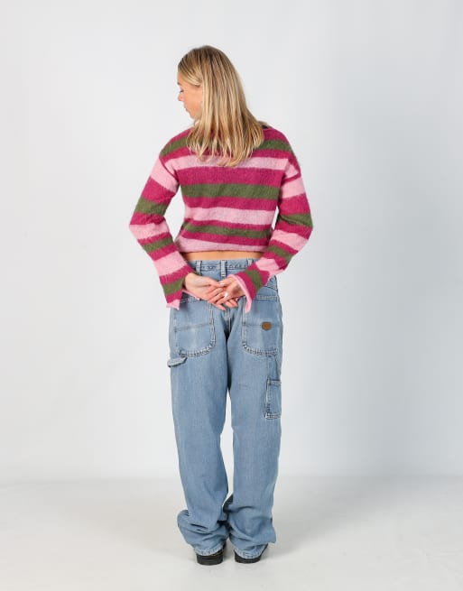 Vintage Red Kap 34x32 denim carpenter jeans in light blue, 3 of 4