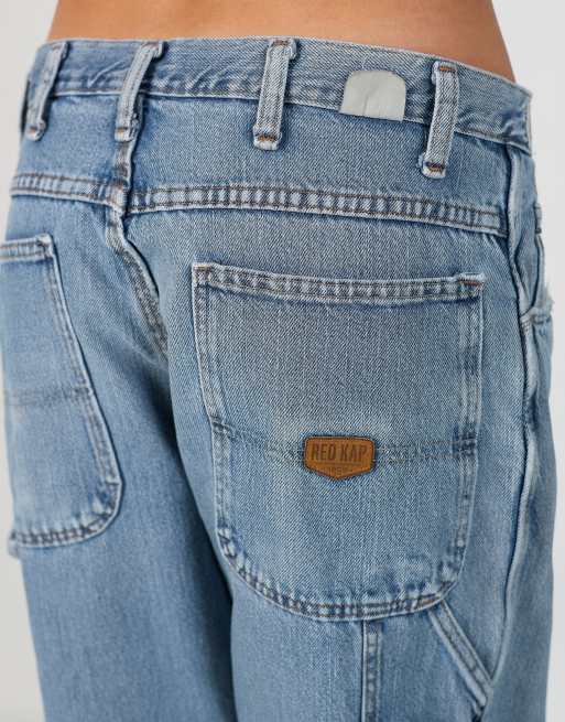 Vintage Red Kap 34x32 denim carpenter jeans in light blue, 4 of 4