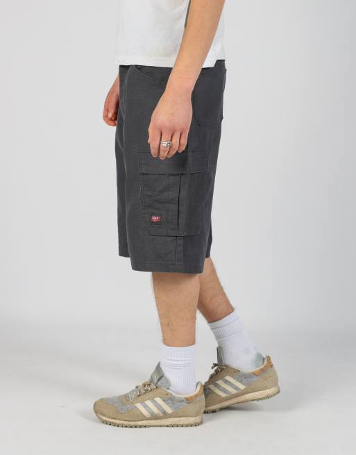 Vintage RedKap 34x40 canvas cargo shorts in charcoal grey, 2 of 4