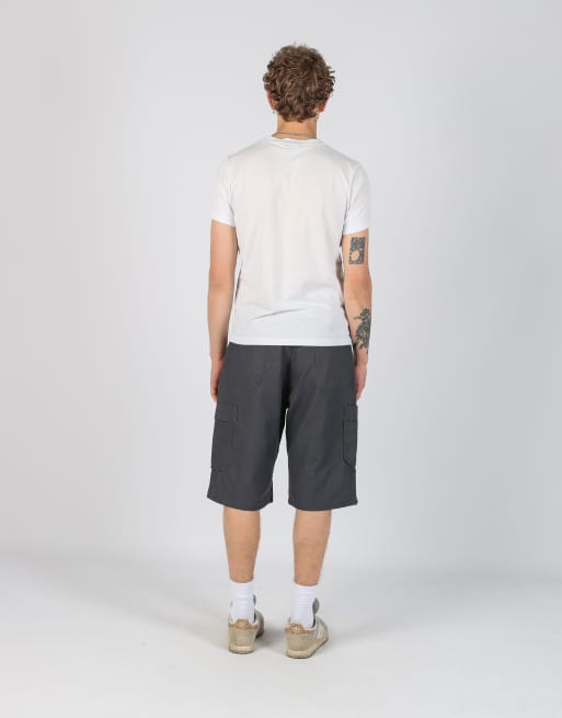 Vintage RedKap 34x40 canvas cargo shorts in charcoal grey, 3 of 4