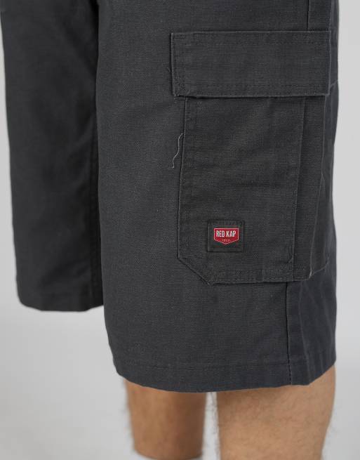 Vintage RedKap 34x40 canvas cargo shorts in charcoal grey, 4 of 4
