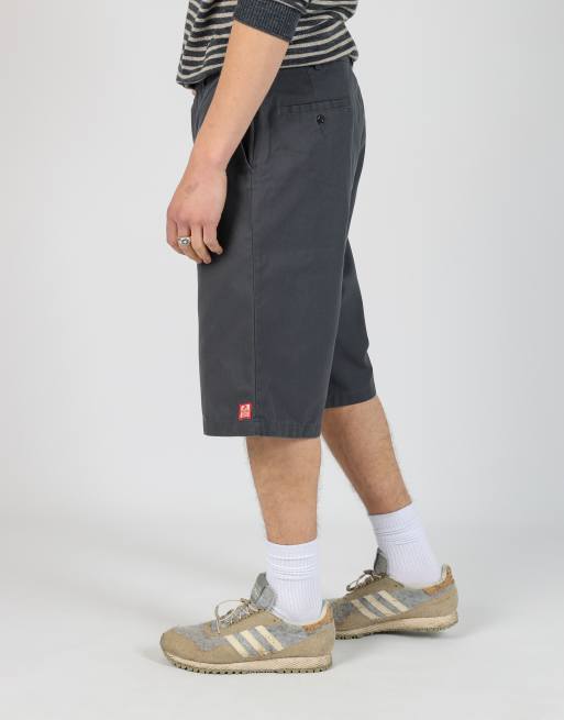 Vintage RedKap 36x24 canvas carpenter baggy shorts in charcoal grey, 2 of 4