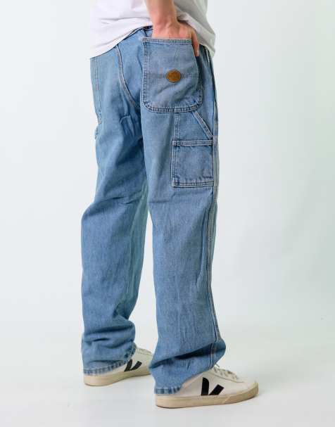 Vintage RedKap 38x32 Denim Carpenter Baggy Jeans Blue - view 1