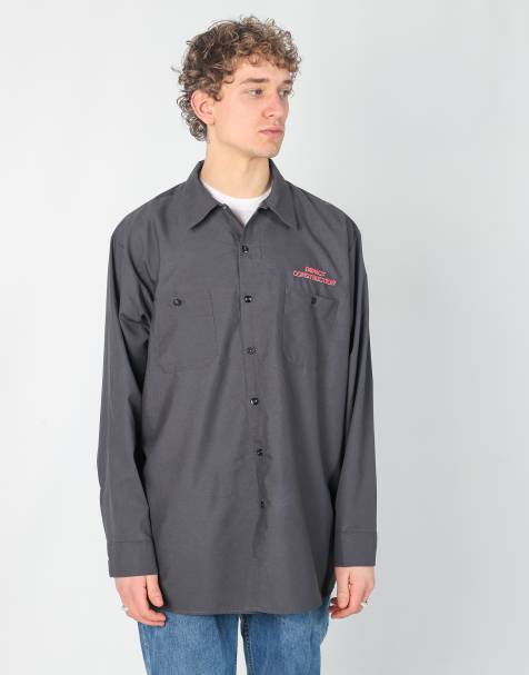 Vintage Redkap xxl long sleeve shirt in charcoal grey - view 1