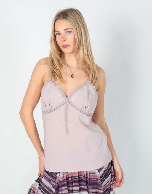 Vintage Redoute M cami in lilac purple, 3 of 4