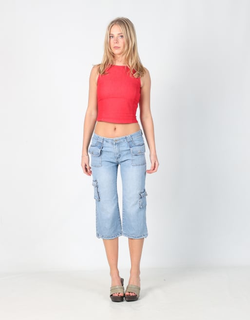 Vintage Reds M 3/4 jeans in light blue
