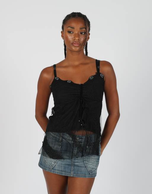 Vintage Reds M cami in black, 3 of 4