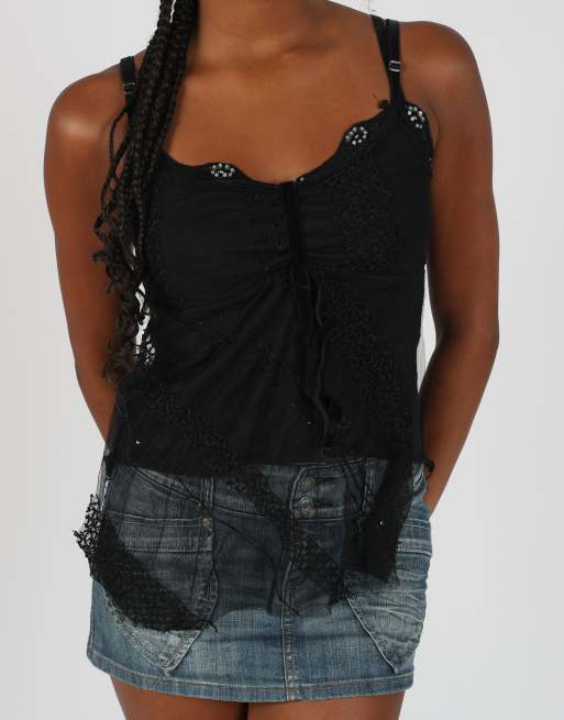 Vintage Reds M cami in black, 4 of 4