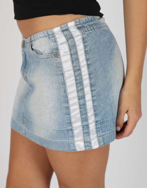 Vintage Reds S denim mini skirt in light blue, 4 of 4