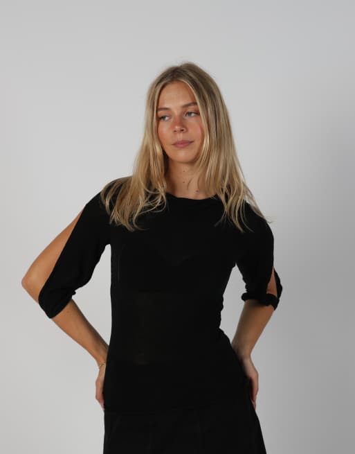 Vintage Reds S woven top in black, 3 of 4
