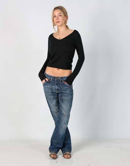 Vintage Reject S straight jeans in blue