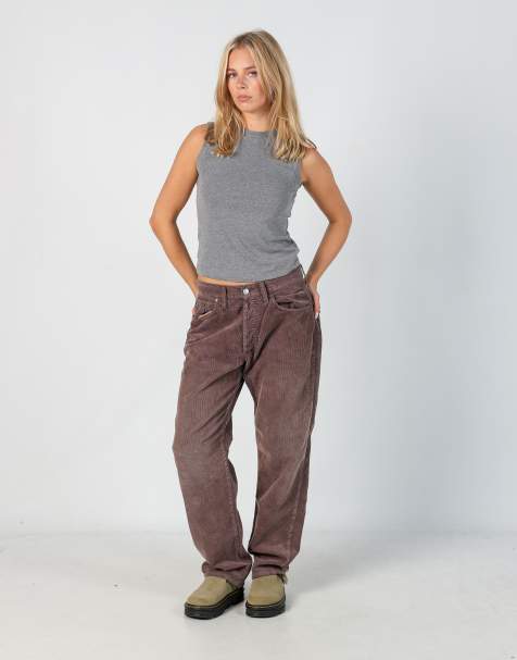Vintage Replay 32x32 corduroy trousers in brown - view 1