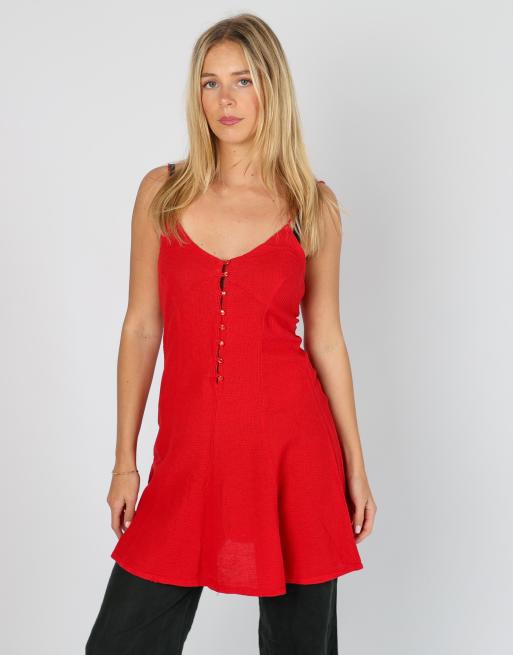 Vintage Replay M woven mini dress in red, 1 of 4