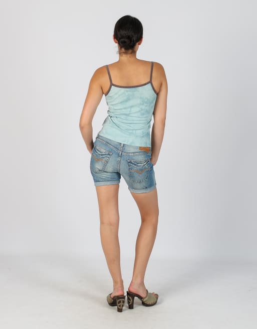 Vintage Replay S denim shorts in light blue, 3 of 4