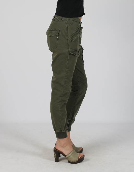 Vintage Replay S woven trousers in khaki green, 2 of 4