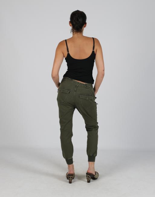 Vintage Replay S woven trousers in khaki green, 3 of 4