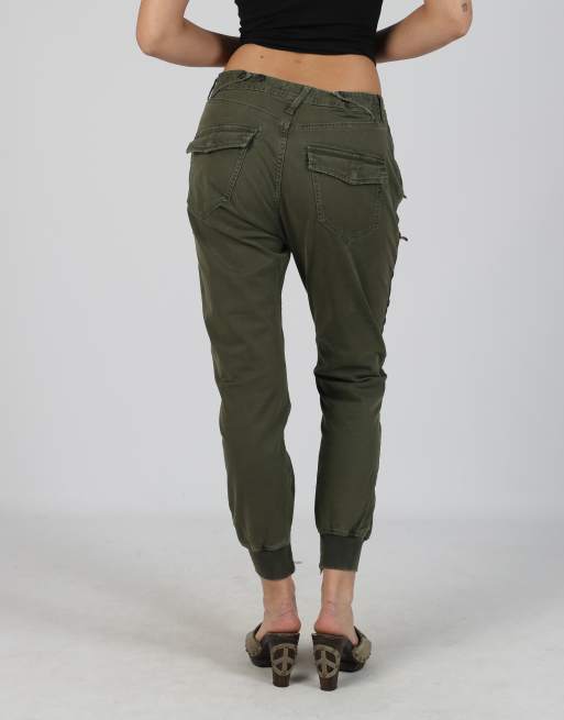 Vintage Replay S woven trousers in khaki green, 4 of 4