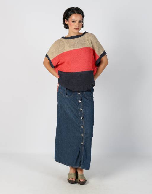 Vintage Replay XS denim maxi skirt in blue, 1 of 4