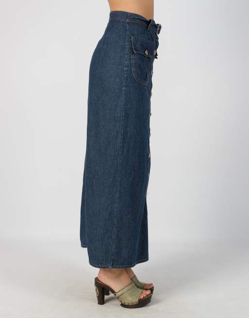 Vintage Replay XS denim maxi skirt in blue, 2 of 4