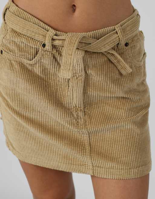 Vintage Replay XXS cord skirt in tan, 4 of 4