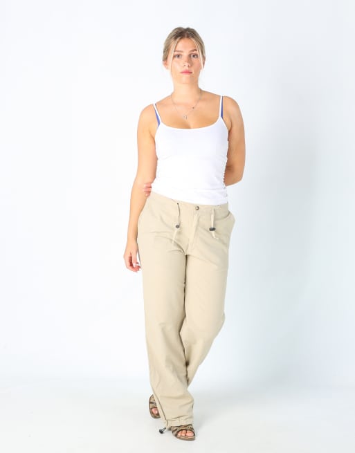 Vintage Revenge S baggy tech pants in beige