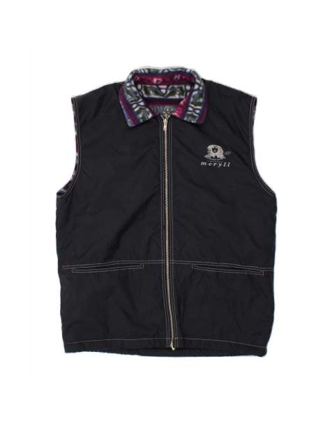 Vintage Reversible Gilet UK 34/36 Small In Blue - view 1