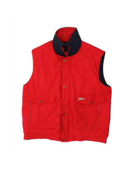 Vintage Reversible Gilet UK 42 XL In Red