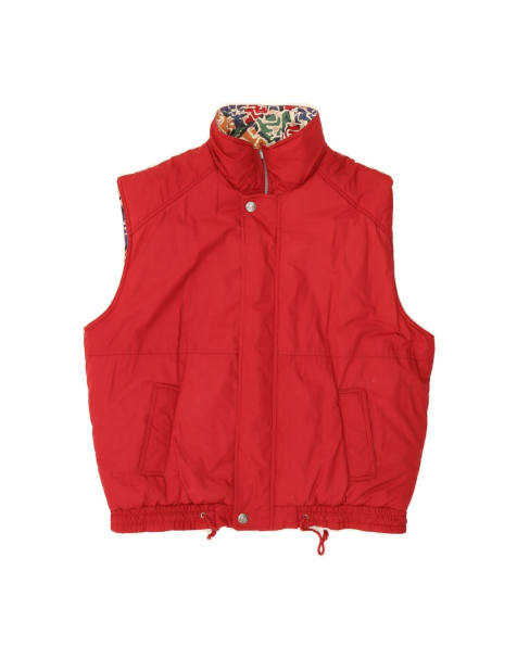 Vintage Reversible Gilet UK 44 2XL In Red - view 1