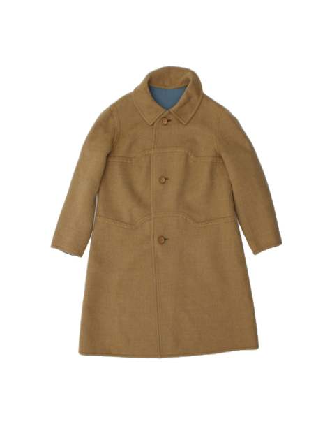 Vintage Reversible Overcoat UK 12 Medium In Beige - view 1
