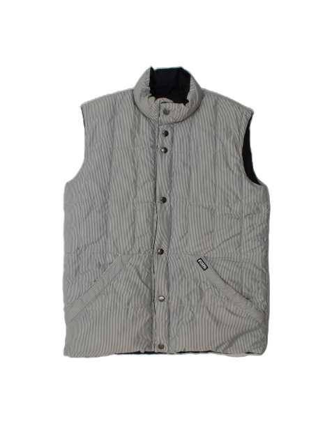 Vintage Reversible Padded Gilet UK 40 Large In Grey Colourblock - view 1