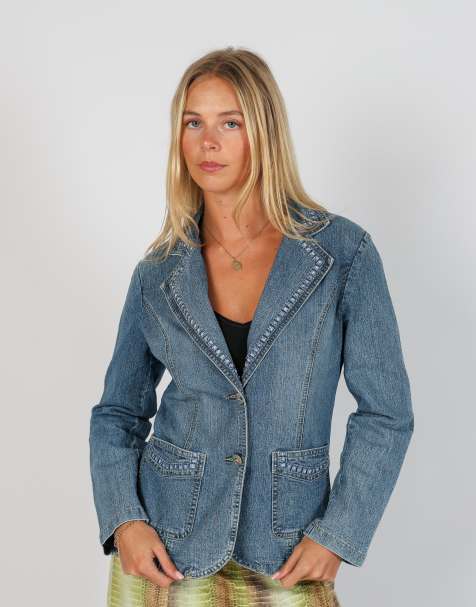 Vintage RE&X Jeans S denim jacket in blue - view 1
