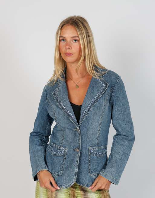 Vintage RE&X Jeans S denim jacket in blue
