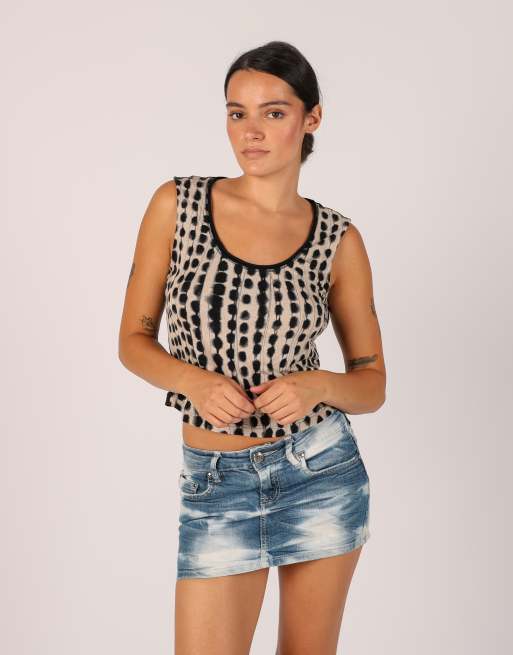 Vintage Riani M woven vest in black
