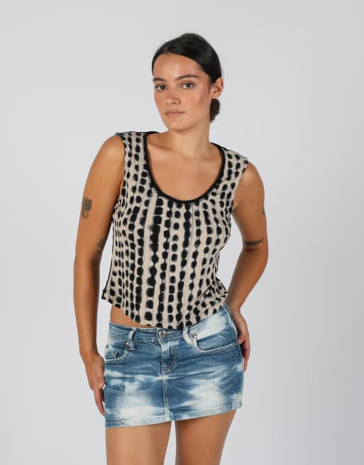 Vintage Riani M woven vest in black, 3 of 4