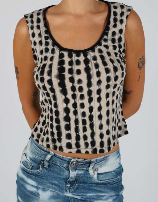 Vintage Riani M woven vest in black, 4 of 4