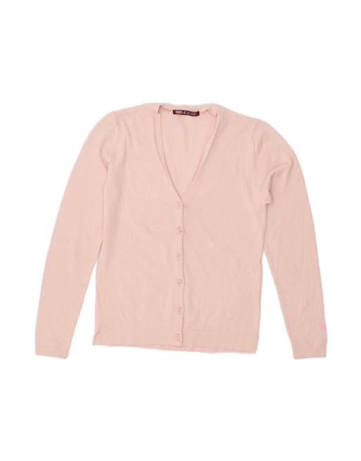 Vintage Rifle Cardigan Sweater Uk 12 Medium In Pink