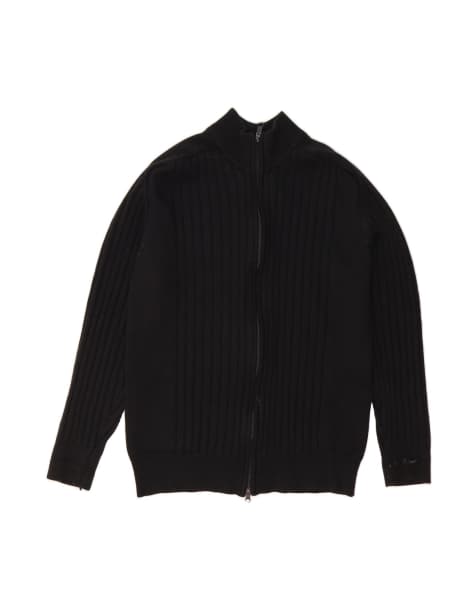 Vintage Rifle Cardigan Sweater UK 20 2XL In Black - view 1