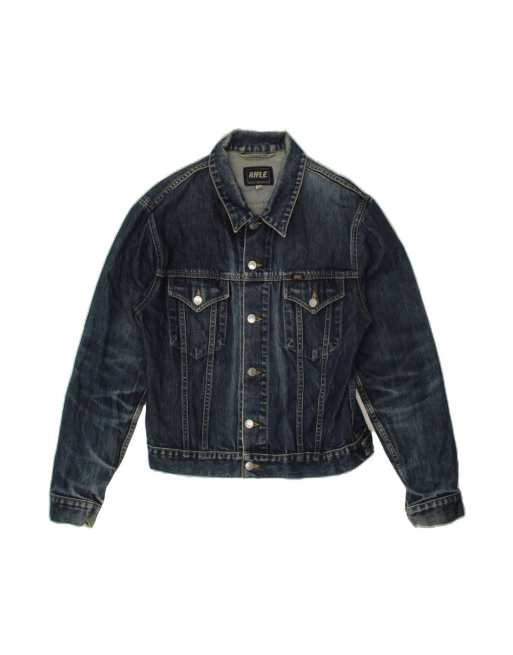 Vintage Rifle Denim Jacket UK 16 Large In Blue
