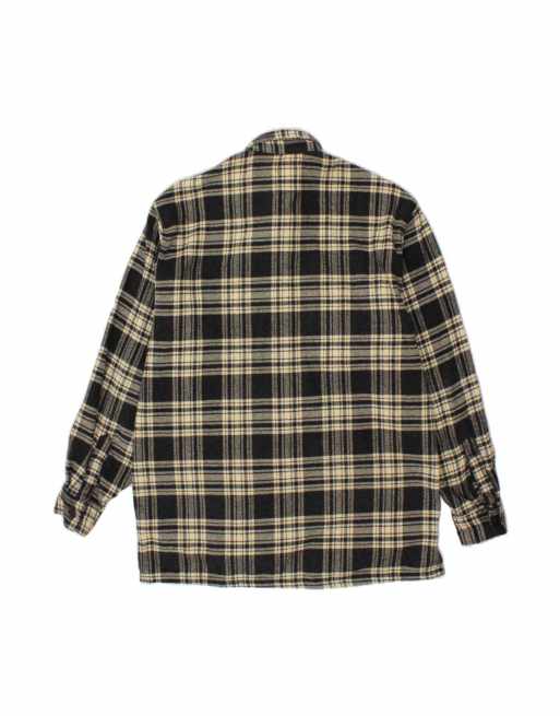 Vintage Rifle Flannel Shirt Large In Black Check | ASOS
