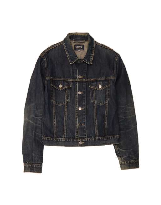 Vintage Rifle Heritage Denim Jacket UK 16 Large In Blue