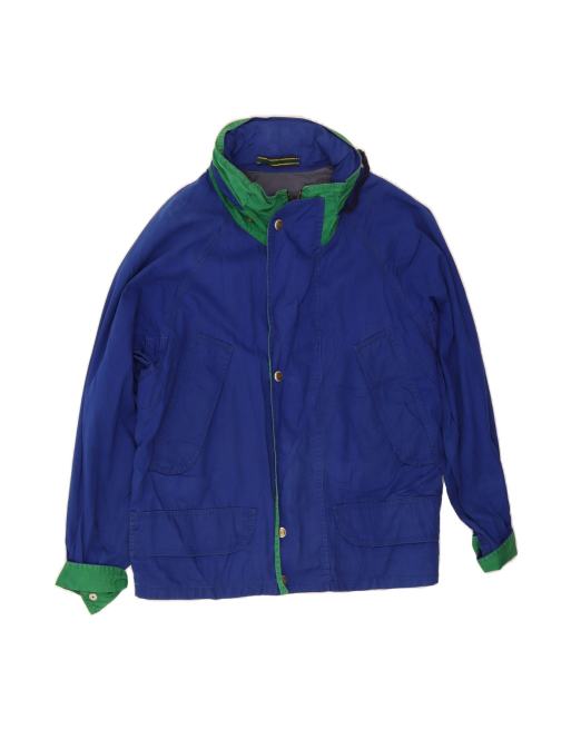 Vintage Rifle Hooded Utility Jacket UK 40 Large In Blue