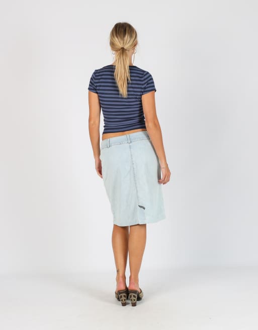 Vintage Rifle Jeans S denim midi skirt in light blue, 3 of 4