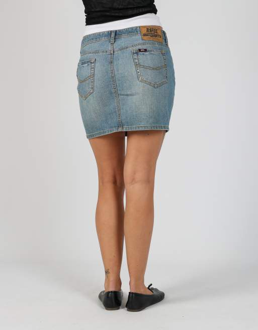 Vintage Rifle Jeans XS denim mini skirt in light blue, 2 of 4