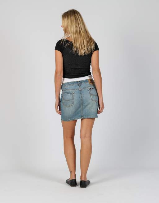 Vintage Rifle Jeans XS denim mini skirt in light blue, 3 of 4
