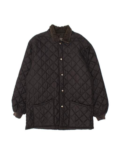 Vintage Rifle Quilted Jacket UK 40 Large In Black