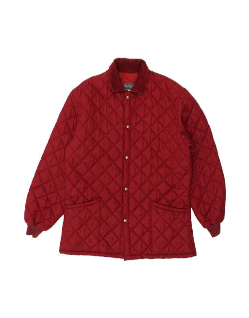 Vintage Rifle Quilted Jacket Uk 42 XL In Red