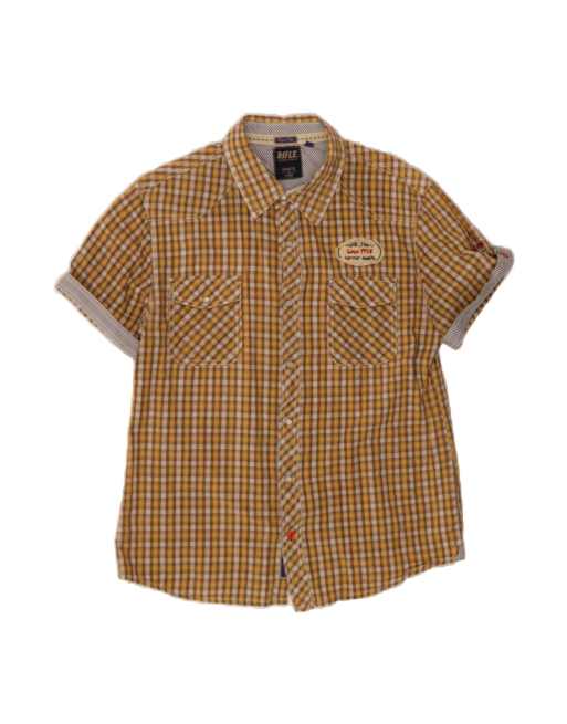 Vintage Rifle Short Sleeve Shirt XL In Brown Check