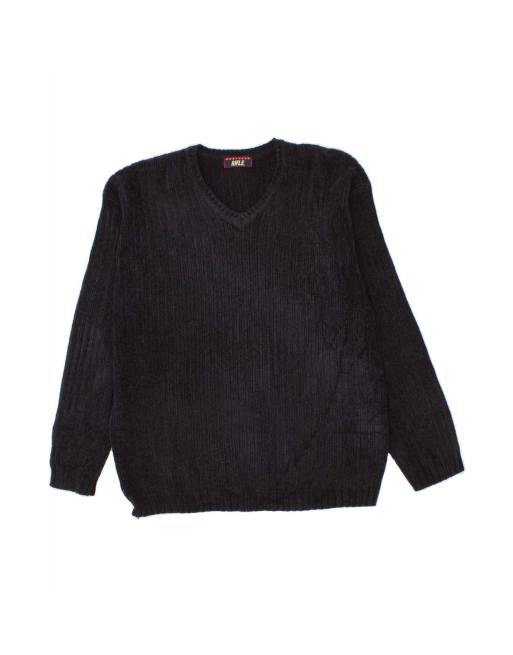 Vintage Rifle V-neck Jumper Sweater XL In Blue