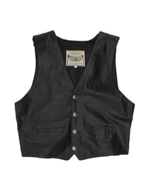 Vintage Rifle Waistcoat Large In Black - view 1